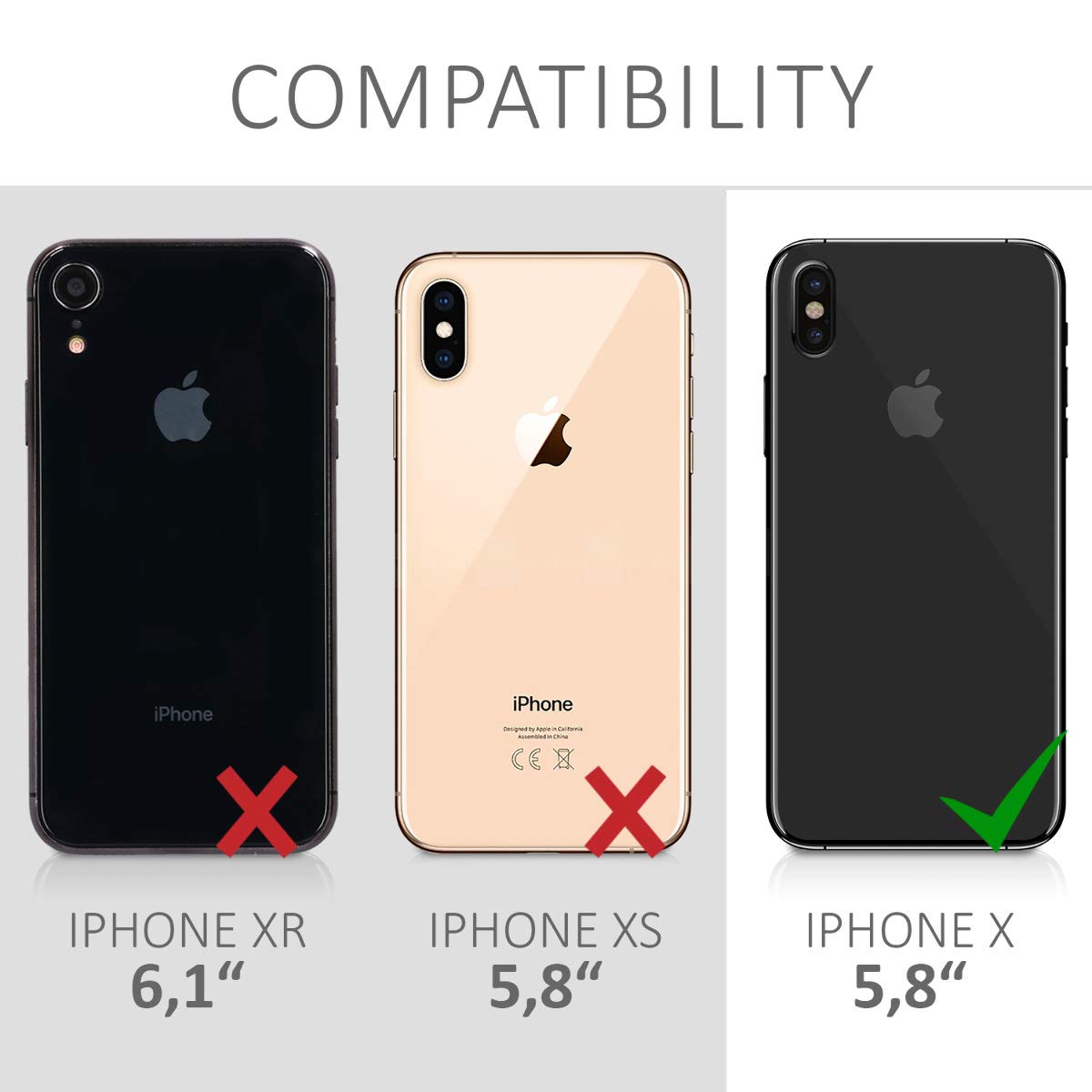 kwmobile TPU Silicone Phone Case for Apple iPhone X - Soft Protective Cover in Turquoise Green | Perfect for Everyday Use, Work & Travel Protection