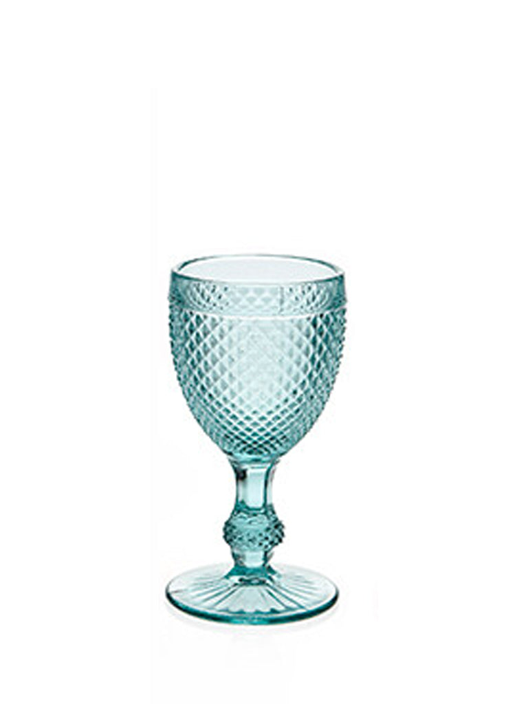 Van Verre Diamond Wine Glass Set - Elegant Blue Crystal Stemware for Red & White Wine - Perfect for Dinner Parties, Weddings & Special Occasions