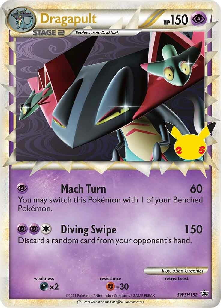 Dragapult (Prime) Pokemon Card SWSH132 - SWSD SWSH132 - Collectible Trading Card for Battles & Tournaments