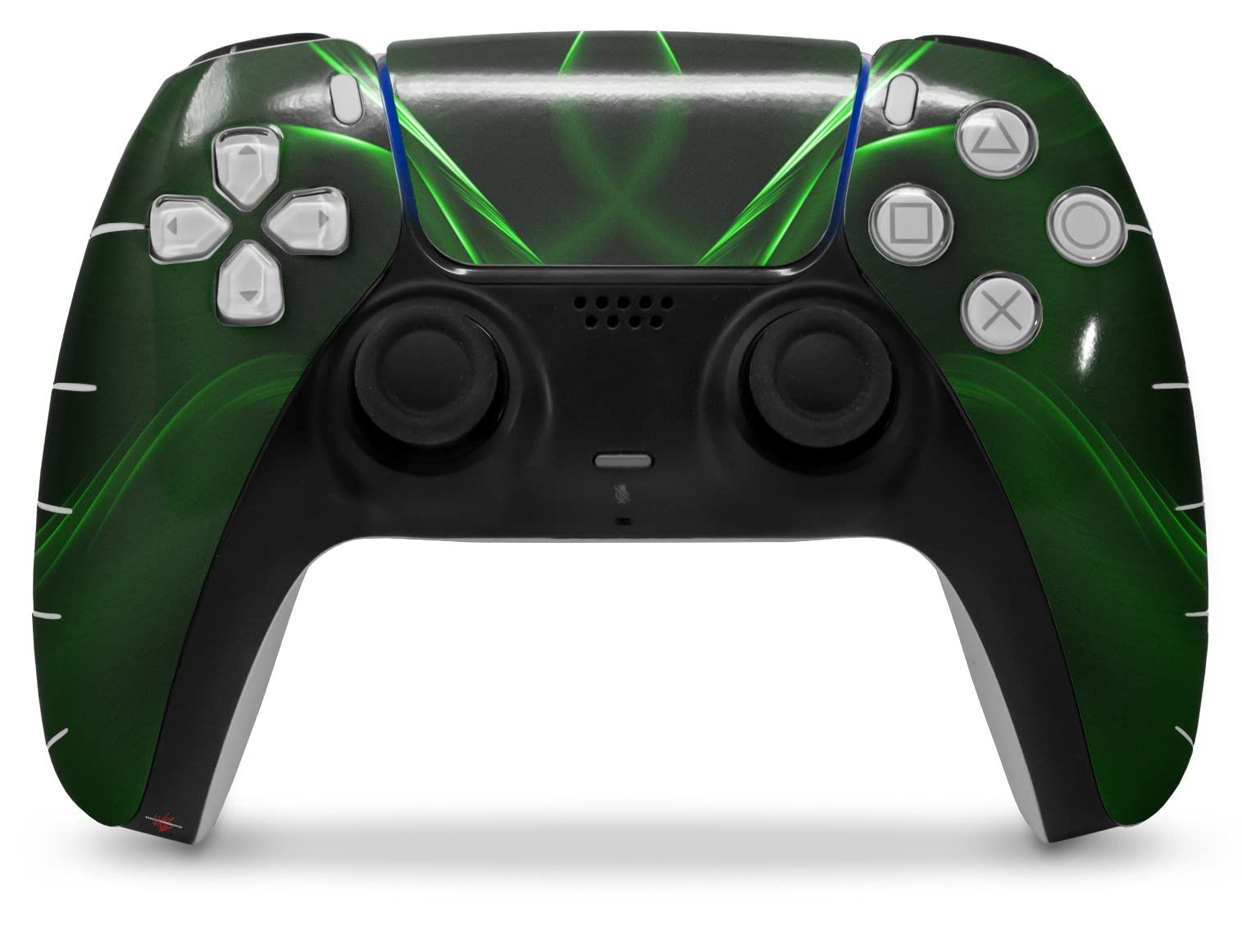 PS5 DualSense Controller Skin Wrap - Abstract Green for Gaming & Protection