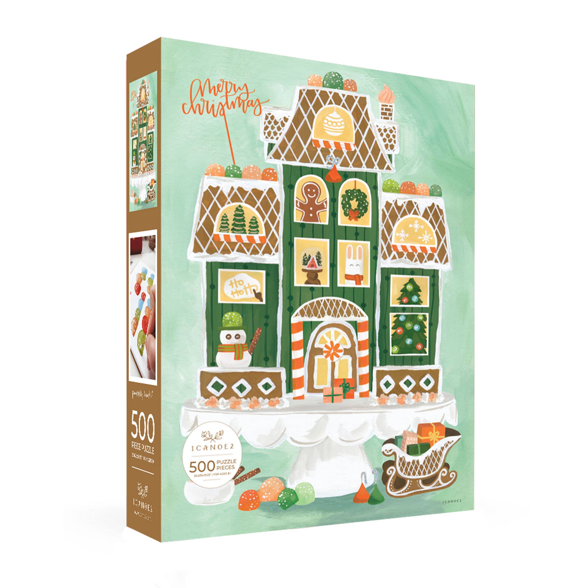 500 Piece Gingerbread Jigsaw Puzzle - Fun Holiday Activity for Family & Friends | Christmas Decor, Gift Idea & Winter Pastime