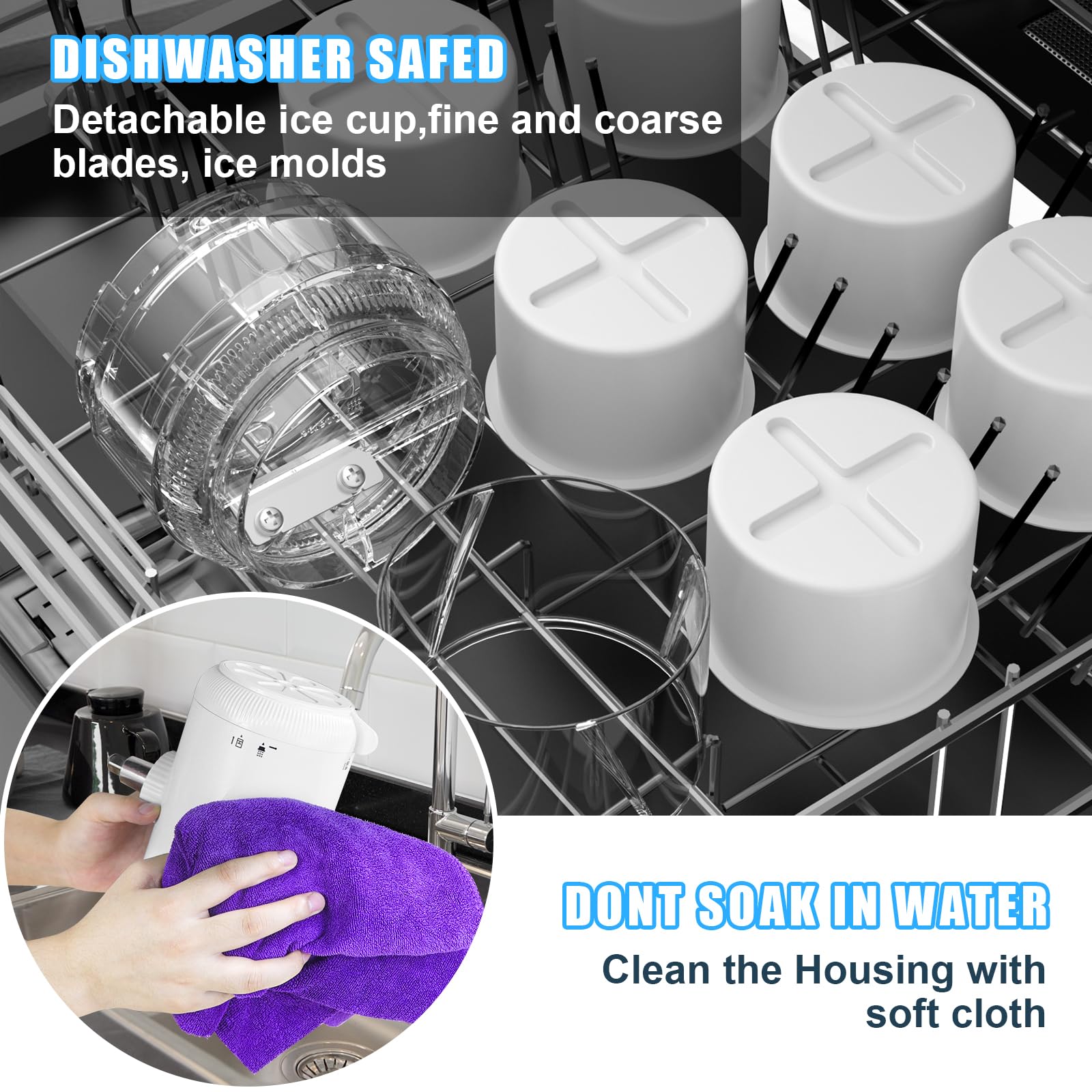 KitchenAid Stand Mixer Ice Shaver Attachment with 8 Ice Molds - Coarse & Fine Blades for Snow Cones, Shaved Ice & Frozen Treats - Perfect for Summer Parties, Dessert Bars & Home Snacking