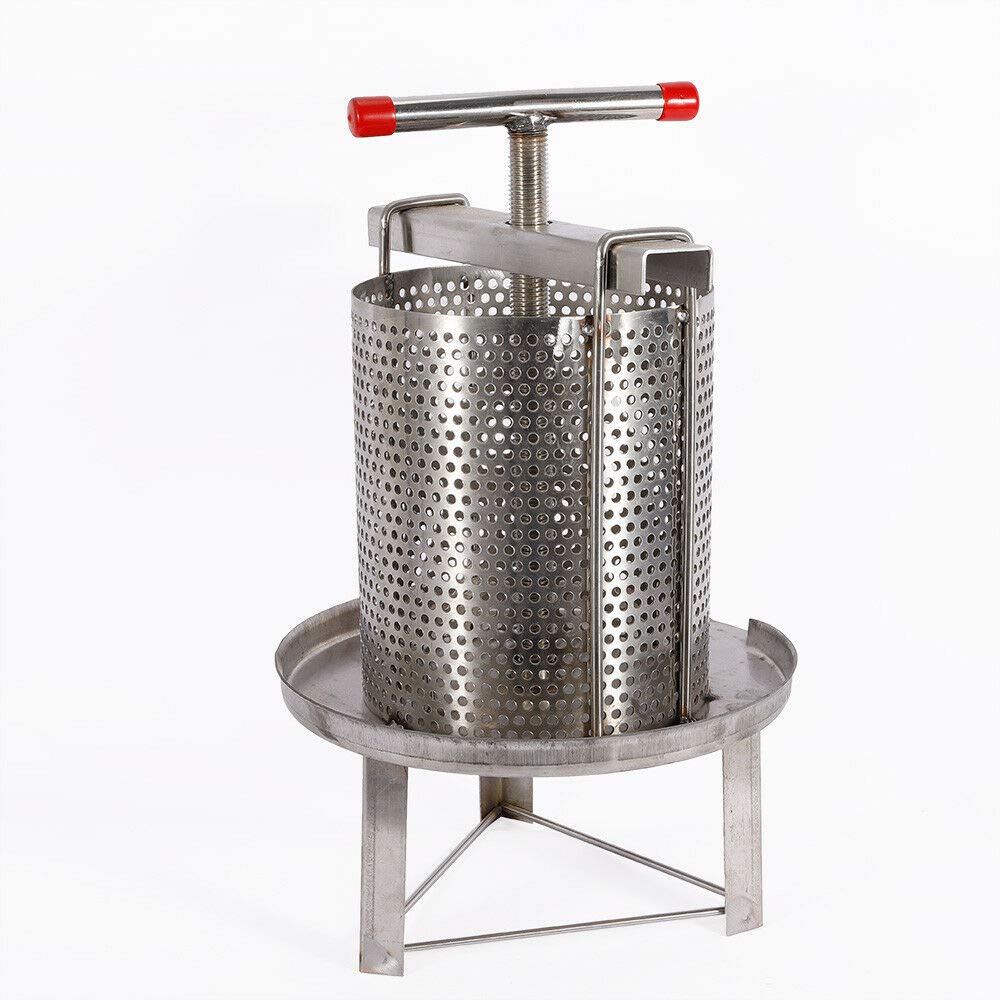 Stainless Steel Honey Press Extractor - Manual Honey Press Machine for Beekeeping, Home Use | Durable Beekeeping Tool with Fine Mesh Filter for Pure Honey Extraction | Perfect for Small Farms, Homesteads & DIY Honey Processing