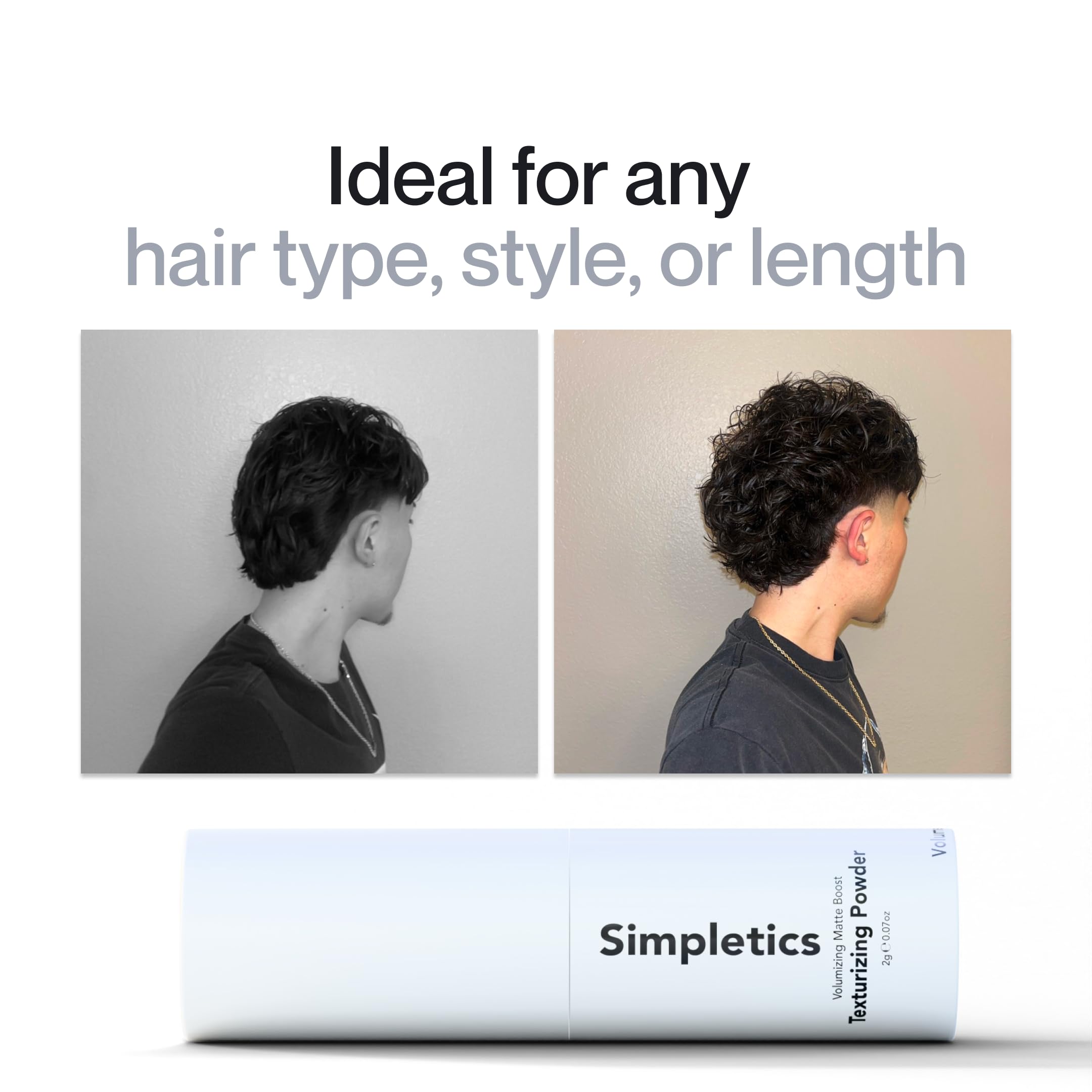 Natural Texturizing Powder for Hair Volume & Texture - 4-Ingredient Nourishing Formula with Rice Starch - Chemical-Free Volumizing Powder for Men & Women (2-Pack) - Perfect for Beachy Waves, Updos & Everyday Styling