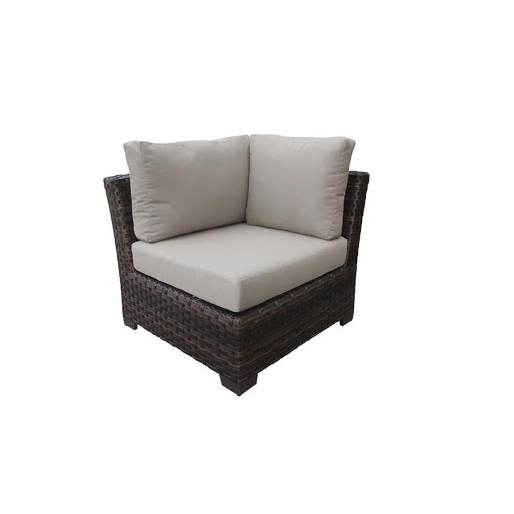TK Classics Kathy Ireland River Brook 7-Piece Outdoor Wicker Patio Furniture Set - Perfect for Backyard, Garden, Poolside & Patio Relaxation