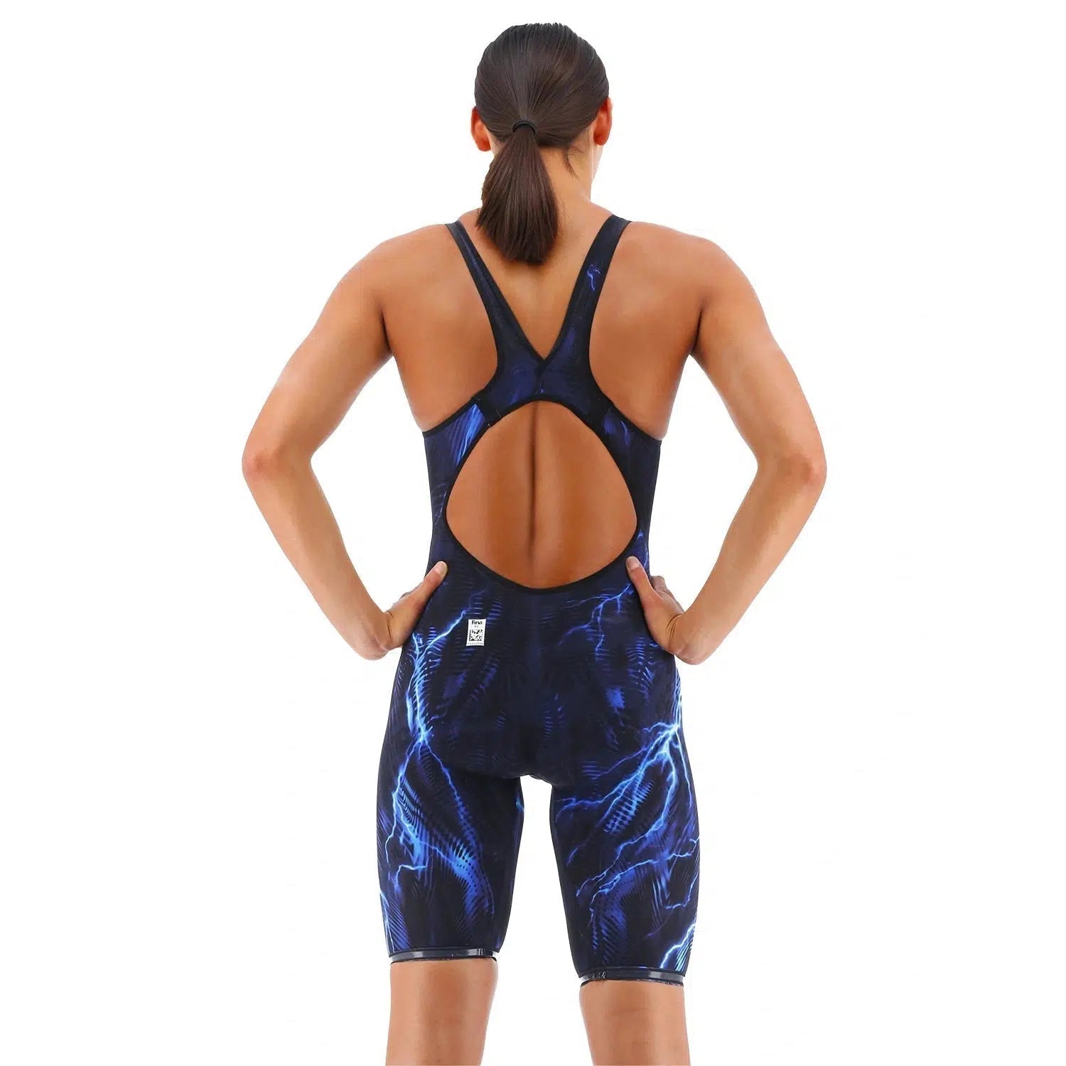 TYR Venzo Phantom Oblivion Open Back Tech Suit - High Performance Competitive Swimwear for Women & Men - Perfect for Training, Racing and Water Sports