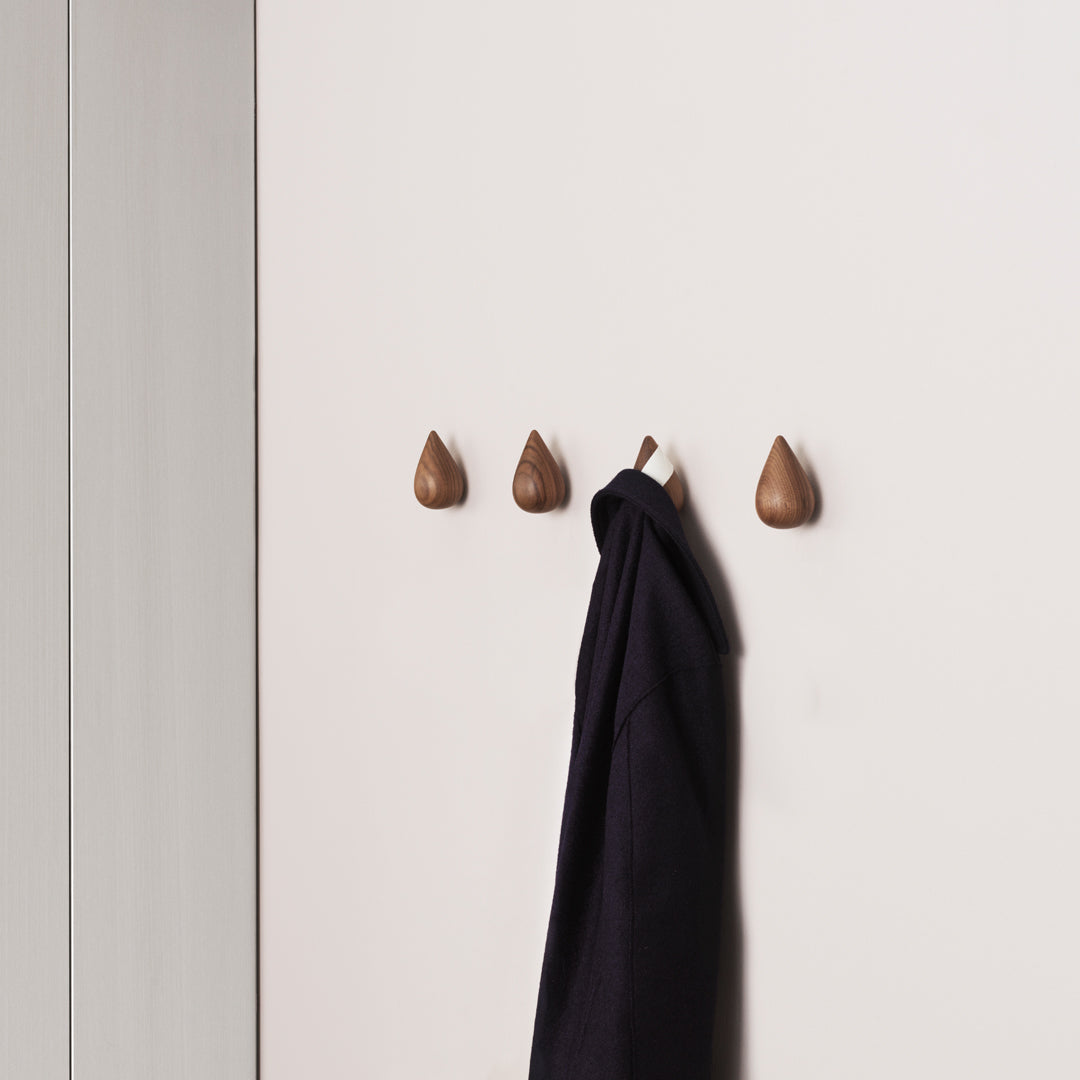 Dropit Hooks - Set of 2 (4 Pack) - Heavy Duty Wall Hooks for Hanging Coats, Hats, Bags & More - Perfect for Entryway, Closet & Garage Organization