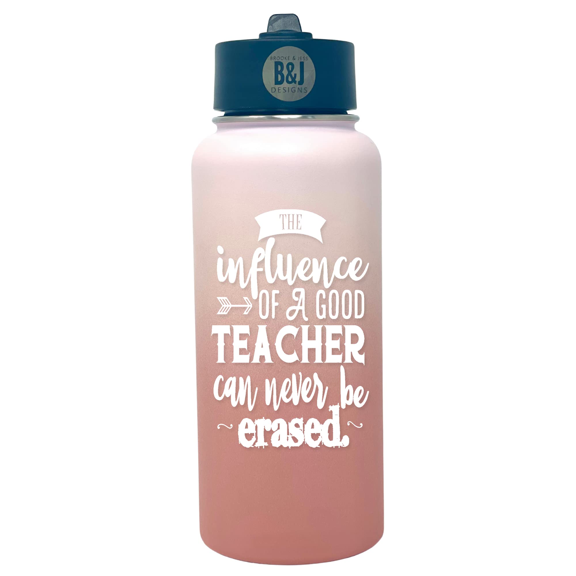 Insulated Teacher Water Bottle Tumbler - Best Teacher Appreciation Gift for Women, Birthday Present for New Teachers - Perfect for Classroom, School & Everyday Use