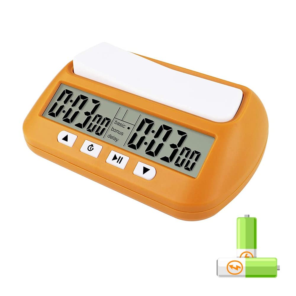 Professional Digital Chess Timer - MengK 3-in-1 Portable Chess Clock with Game Timer (TP813-2) for Tournament, Board Games & Classroom Activities