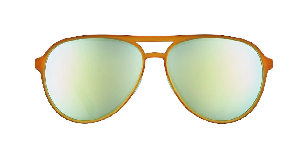 Goodr Cheesy Flight Attendant Sunglasses - Polarized UV Protection Aviator Style for Men & Women | Perfect for Travel, Running, and Outdoor Activities