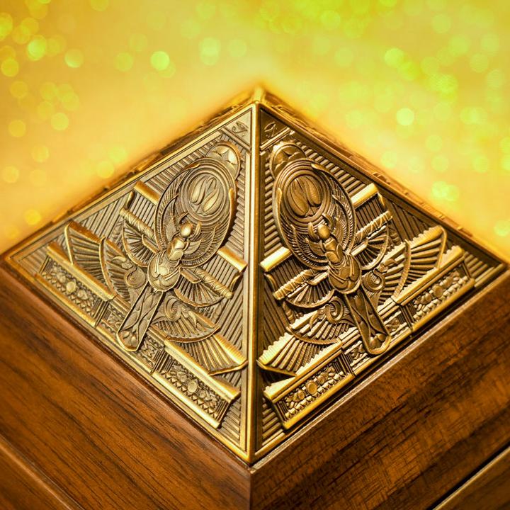 Premium Ankh Gilded Playing Cards with Walnut Wood Gift Box - Luxury Card Game Set for Poker, Magic Tricks & Collectors (Egyptian Theme)