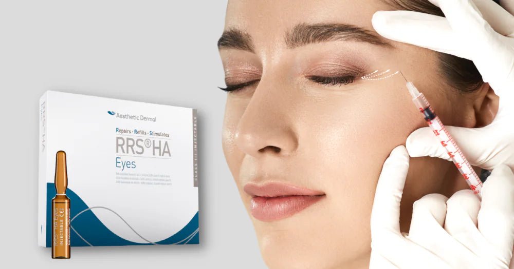 Aesthetic Dermal RRS HA Eyes 12x1.5ml Transparent Hyaluronic Acid Eye Serum - Repair, Refill & Stimulate (1 Box) | Dark Circle Treatment & Anti-Aging for Daily Skincare Routine
