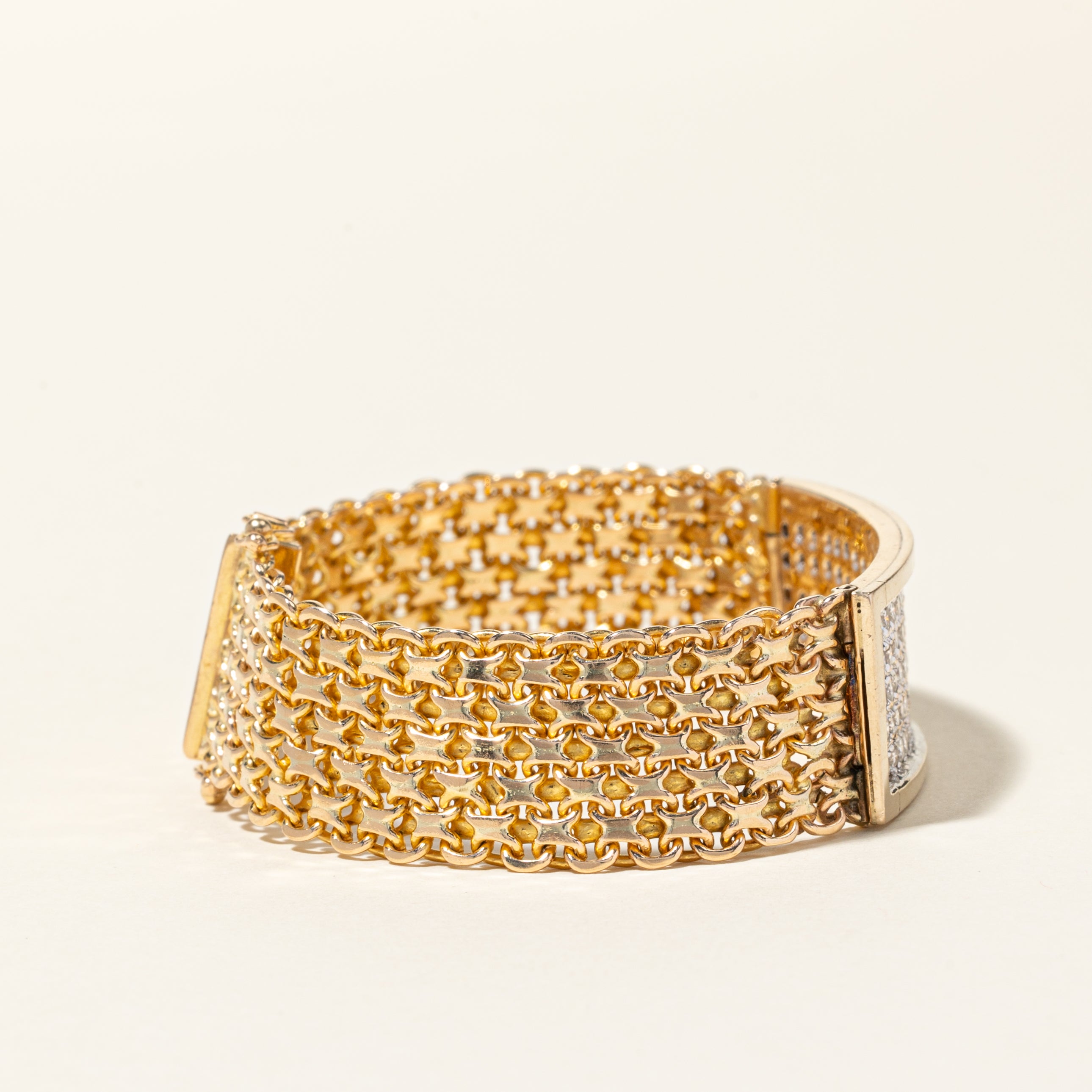 10K Yellow Gold Diamond Watch Strap Bracelet - 2.47ctw Italian Craftsmanship | Size 6.5 | Elegant Jewelry for Women's Watches, Perfect for Weddings, Anniversaries & Special Occasions