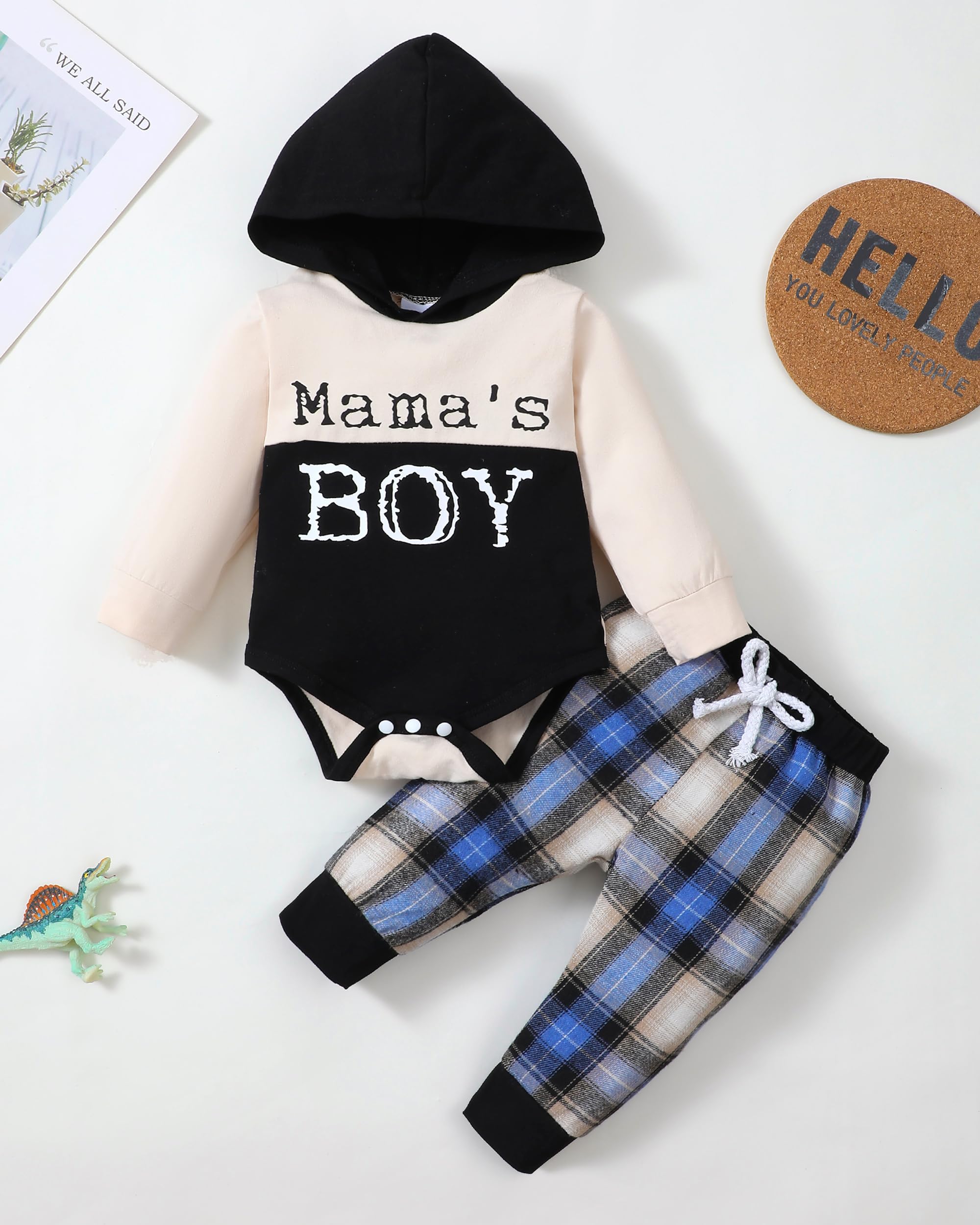 Renotemy Newborn Baby Boy Clothes - Soft Infant Hoodie Romper Outfits for 0-18 Months | Warm Winter & Fall Baby Boy Clothes | Perfect for Playdates, Family Photos & Daily Wear