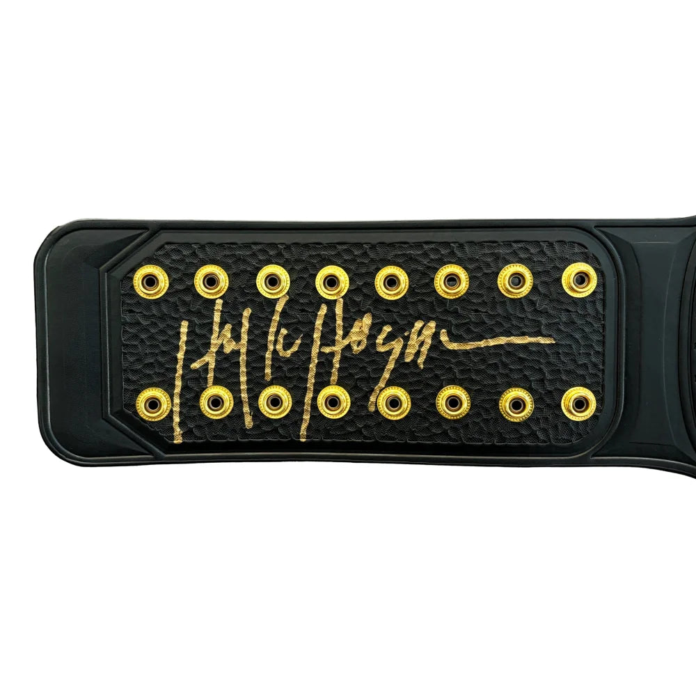 Hulk Hogan Autographed WWE WWF Winged Eagle Championship Belt - Signed Replica Collectible for Wrestling Fans & Memorabilia Enthusiasts - Perfect for Display, Man Cave Decor, and Wrestling Events