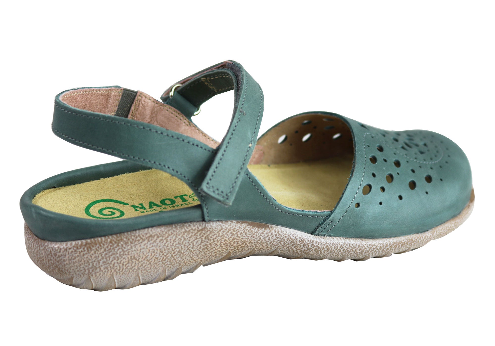 Naot Arataki Women's Orthopedic Leather Flat Sandals - Comfortable Closed-Toe Shoes for Plantar Fasciitis & Arch Support - Perfect for Work, Travel & Everyday Wear