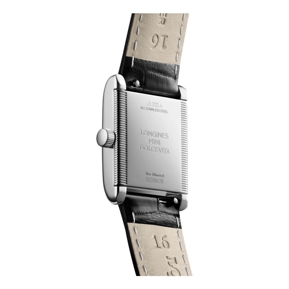 DolceVita Mini Black Alligator Leather Watch Strap - Luxury Replacement Band for Smartwatches & Dress Watches