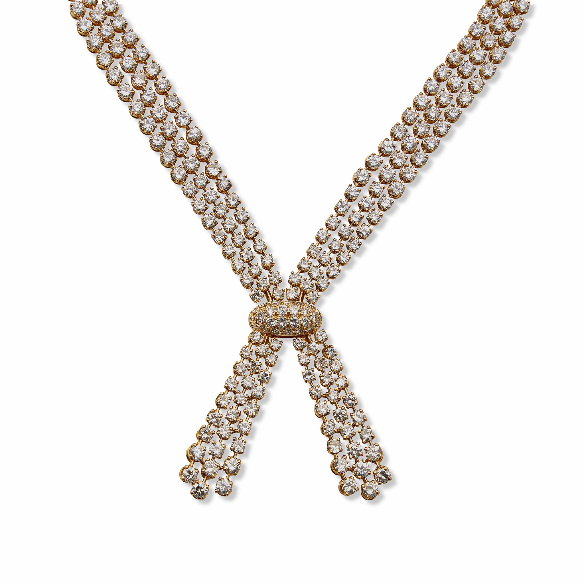 Cartier Paris Diamond Tassel Necklace - 18K Gold Plated Luxury Pendant for Women | Elegant Jewelry Gift for Anniversary, Wedding & Special Occasions | Perfect for Evening Parties, Date Nights & Formal Events