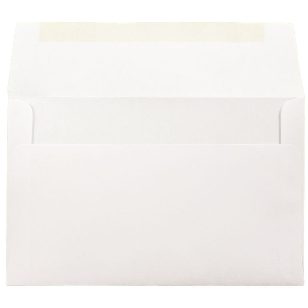 Premium JAM PAPER A10 Strathmore Invitation Envelopes 6 x 9.5 Inches - 500 Bright White Wove Envelopes Bulk Pack - Perfect for Wedding Invitations, Business Correspondence & Greeting Cards