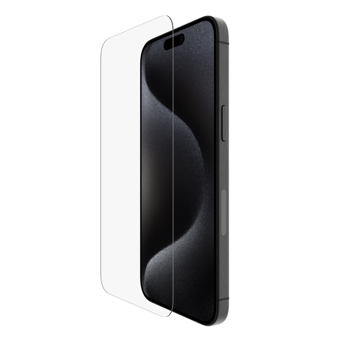 UltraGlass 2 Antimicrobial Screen Protector for iPhone 15 Pro - Anti-Bacterial, Scratch Resistant, HD Clear - Perfect for Office, Travel & Daily Use