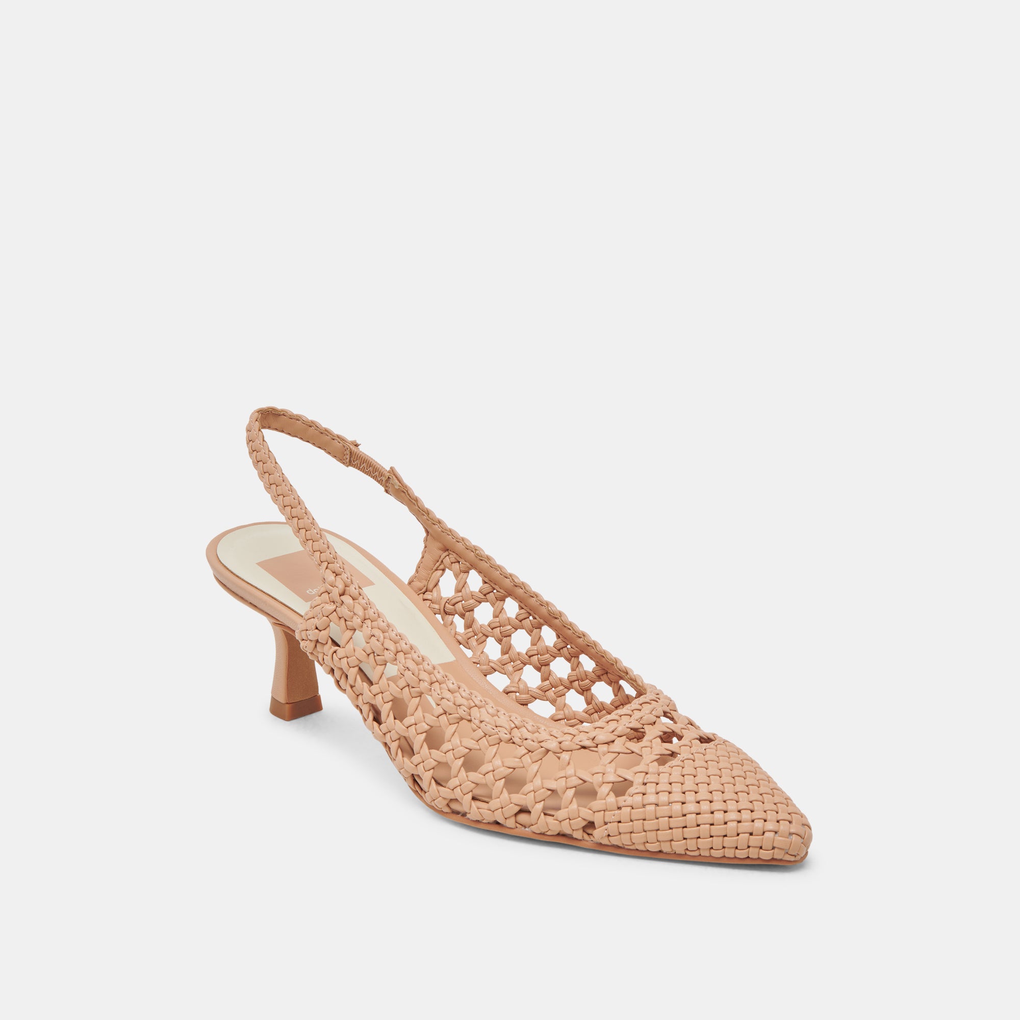 OLYMPA Women's High Heels - Stylish Woven Stella Cafe Sandals for Summer Outfits & Beach Weddings