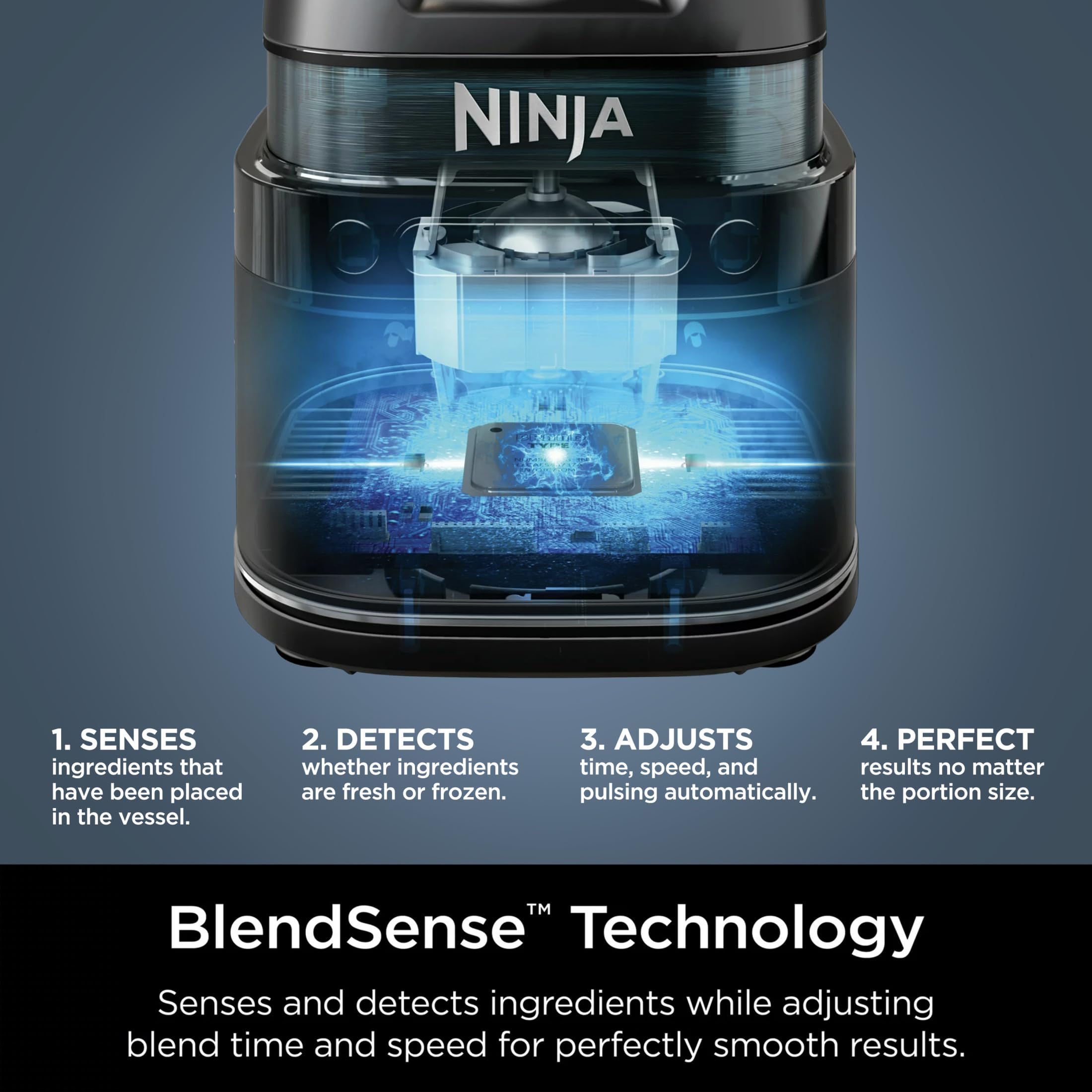 Ninja TB300 Detect Power Blender with Personal Single-Serve Cup - 1700W Peak Power, BlendSense Technology, Silver Countertop Blender for Smoothies, Soups & Nut Butters - Perfect for Home Kitchens & Healthy Lifestyles