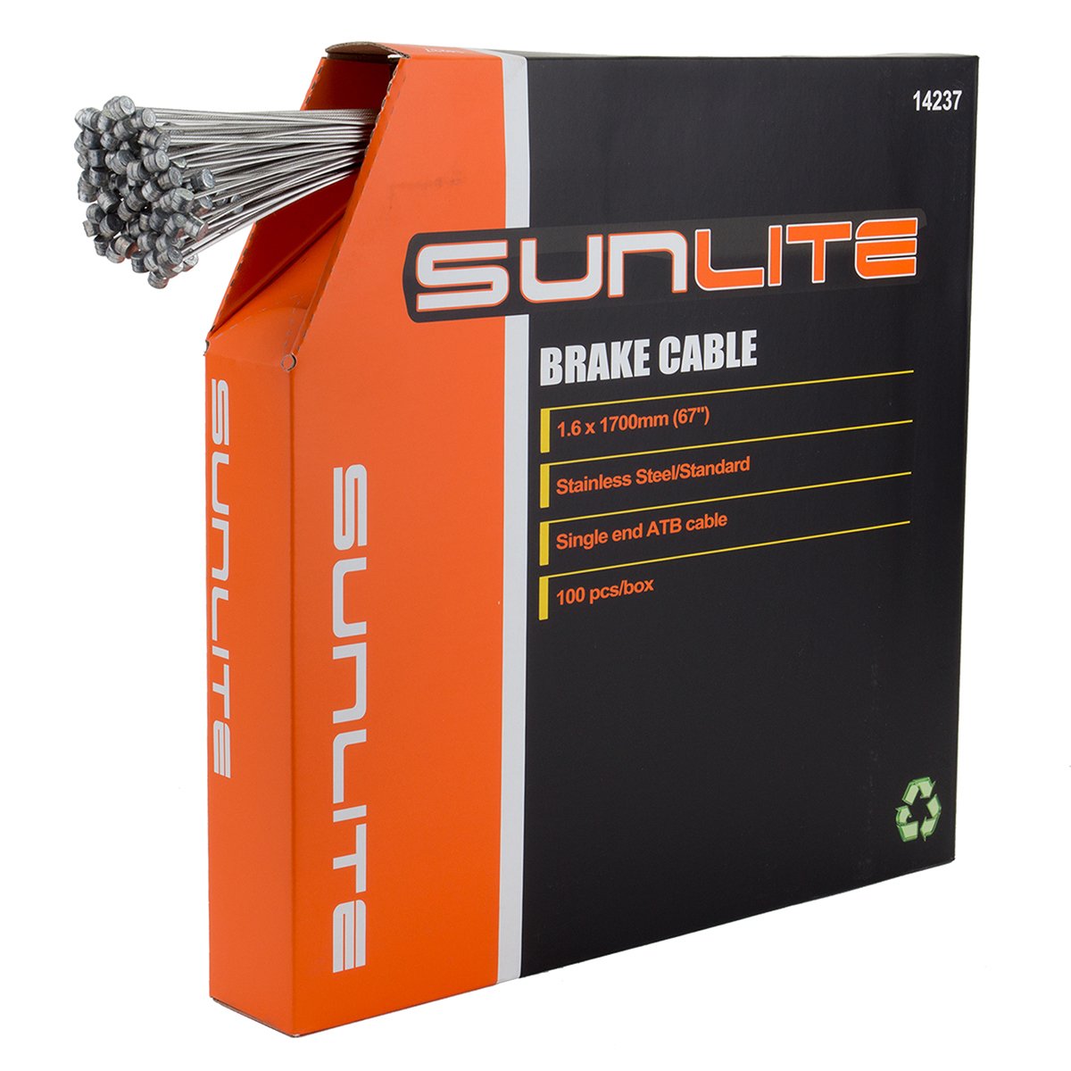 Sunlite Bulk Box Brake Cables - 100-Pack | High-Quality Bicycle Brake Cables for Mountain & Road Bikes | Perfect for Bike Repair Shops & DIY Maintenance