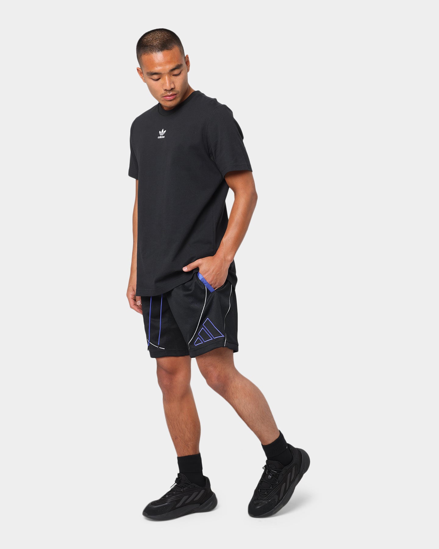 Adidas Daniel Patrick X Adidas Mesh Shorts for Men - Black Athletic Running Shorts with Breathable Fabric for Gym, Workout & Casual Wear