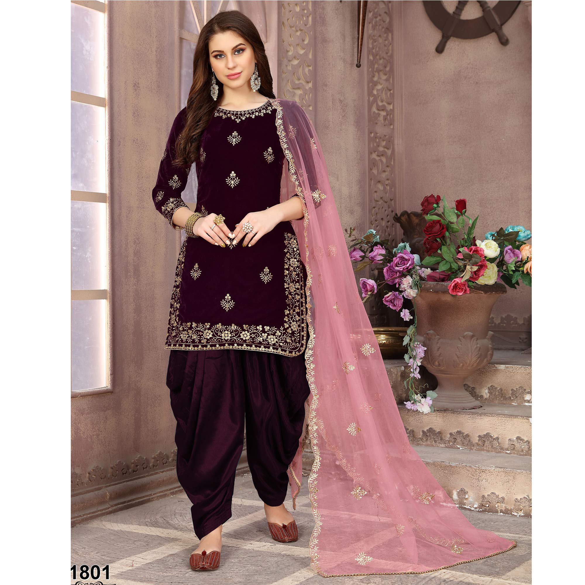 Exquisite Indian Designer Punjabi Patiala Dhoti Suits - Hand-Embroidered Salwar Kameez Dress for Women | Perfect for Weddings, Festivals & Special Occasions