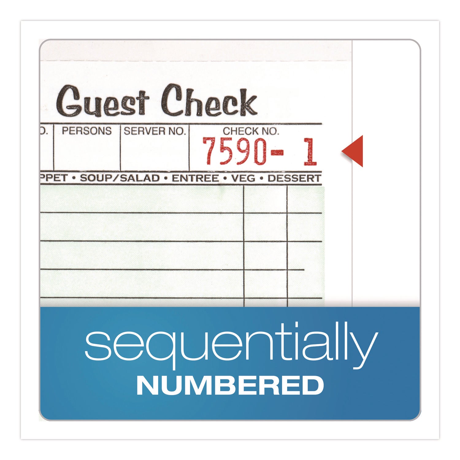 Adams® One Part Guest Check Pad - 3.4