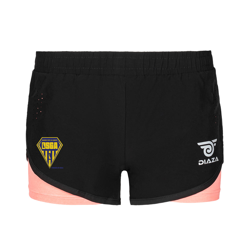 Diamond State Academy United Rosa Athletic Shorts - Women's Running, Yoga & Gym Workout Shorts for Active Lifestyle
