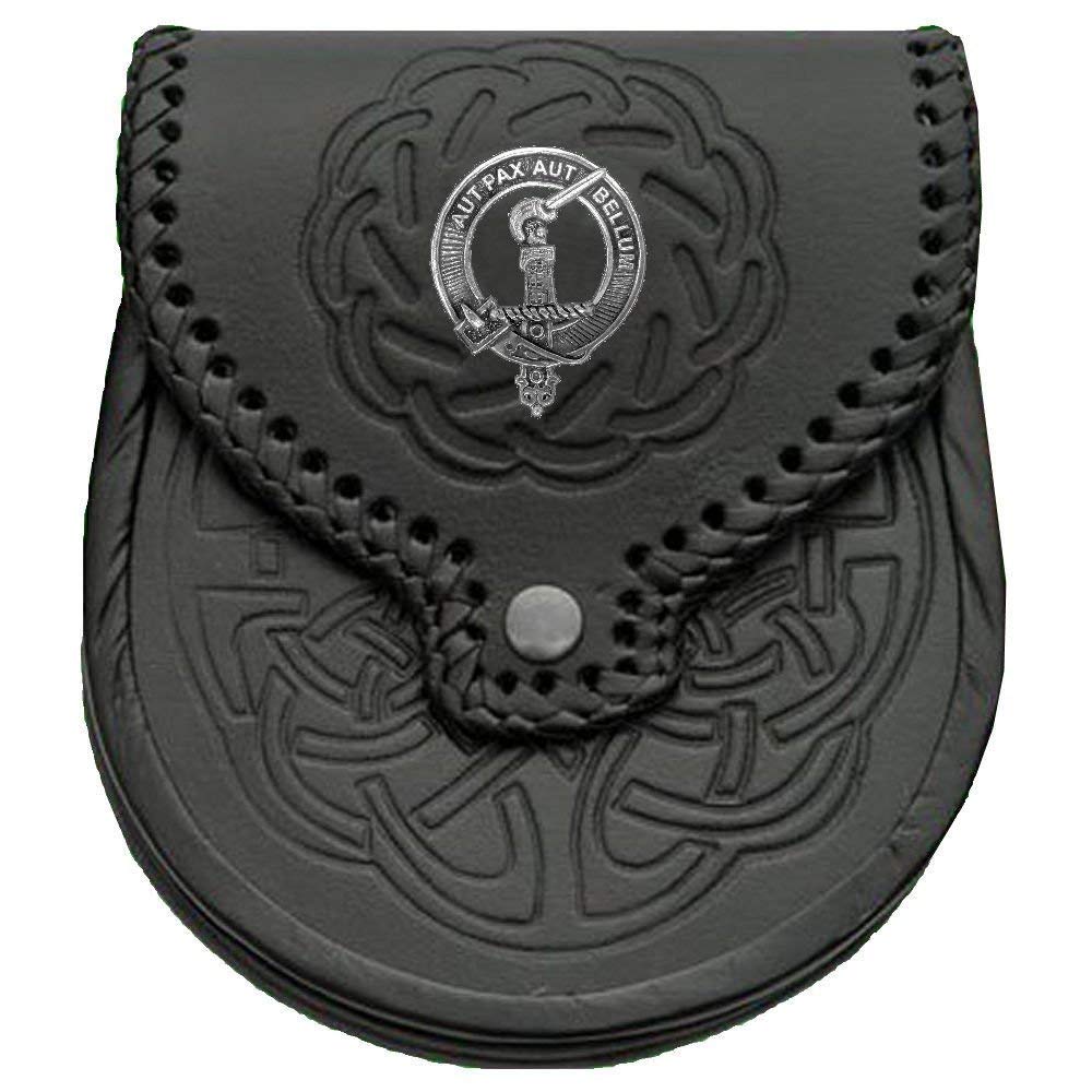 Authentic Scottish Clan Crest Badge Sporran - Traditional Kilt Accessory for Men | Perfect for Highland Dress, Weddings & Celtic Events
