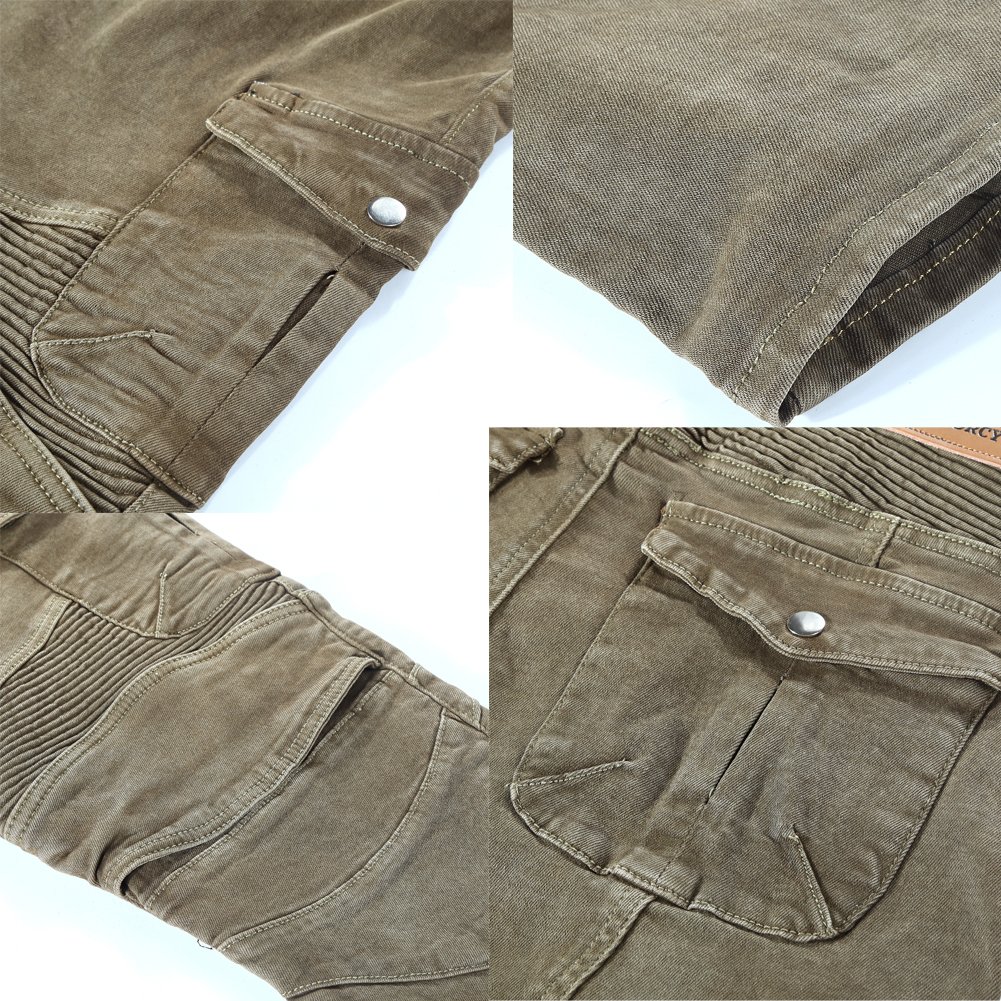 Men's Motorcycle Riding Denim Jeans with Protective Pads - Durable Biker Pants for Safety & Comfort - Perfect for Cruising, Commuting & Adventure Riding