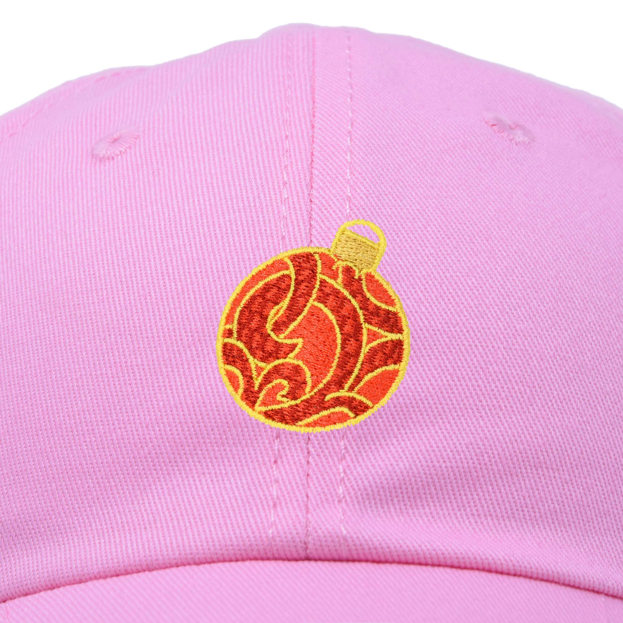 DALIX Women's Holiday Christmas Ornament Baseball Cap - Festive Embroidered Santa Hat for Xmas Party, Gift Exchange & Winter Celebrations