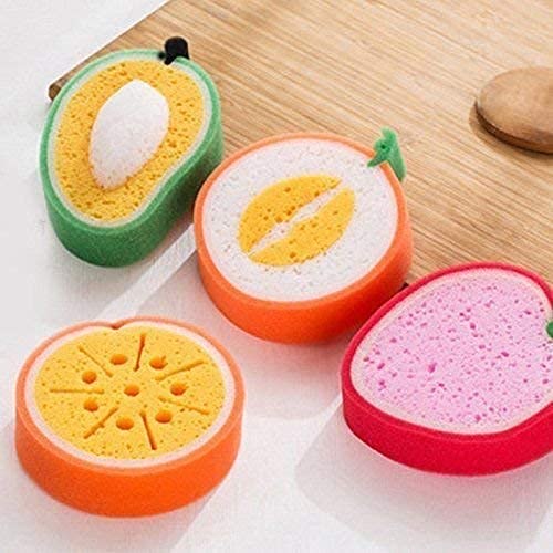 Soft Fruit-Shaped Bath Sponge for Baby & Kids - PS SHEVIN Flower Loofah Shower Ball (Multicolor, Pack of 1) - Gentle Exfoliation for Sensitive Skin, Fun Bath Time Essential
