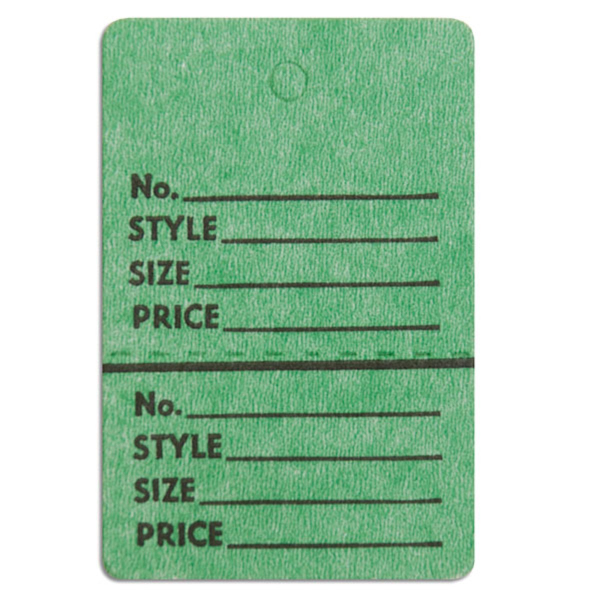 1.5 x 1.75 Inch Green Merchandise Tags Without String - Perfect for Retail Price Tags, Inventory Labels & Product Organization