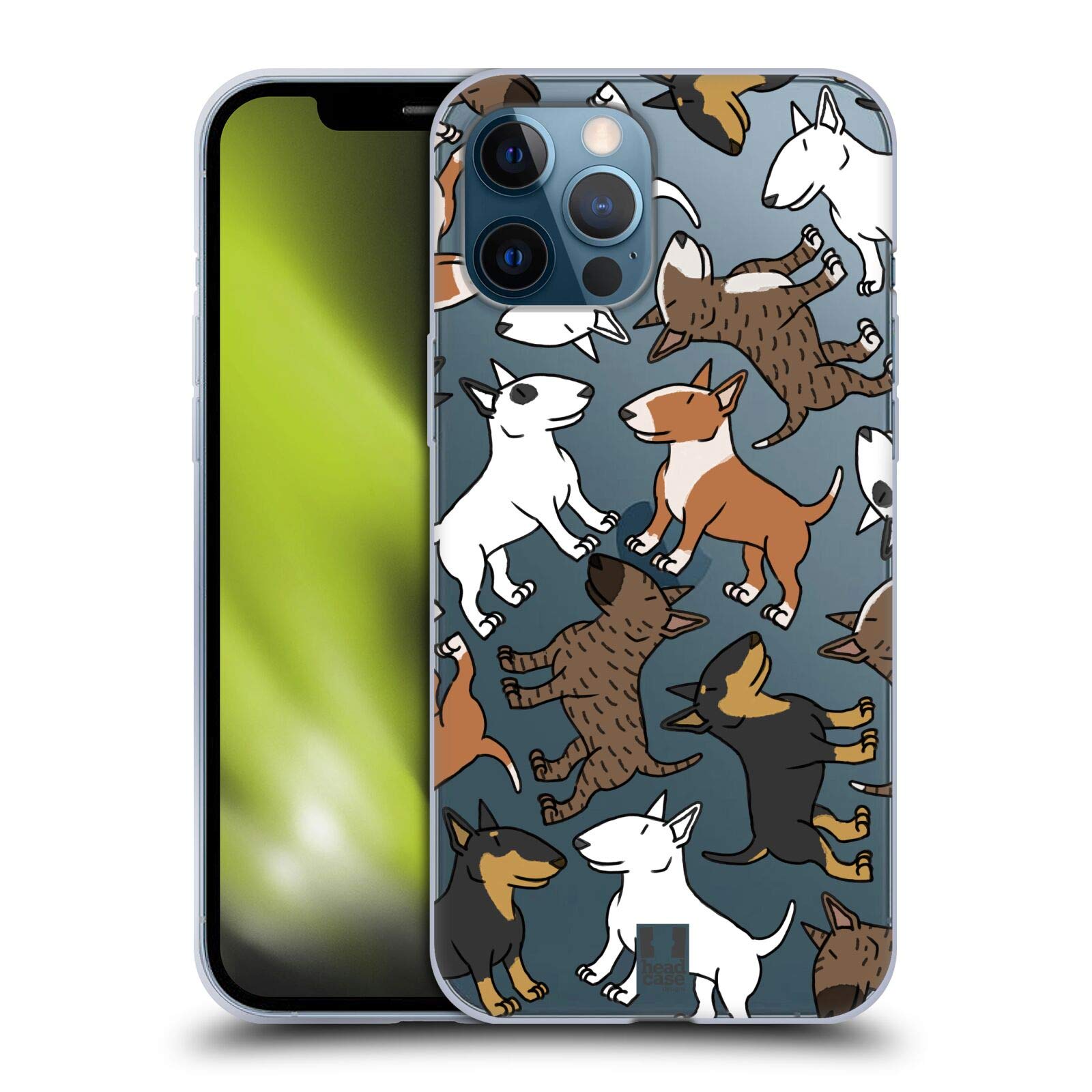 Head Case Designs Miniature Bull Terrier Dog Breed Soft Gel Case for Apple iPhone 12 Pro Max - Cute Pet Lover Accessory for Daily Use, Work & Travel Protection