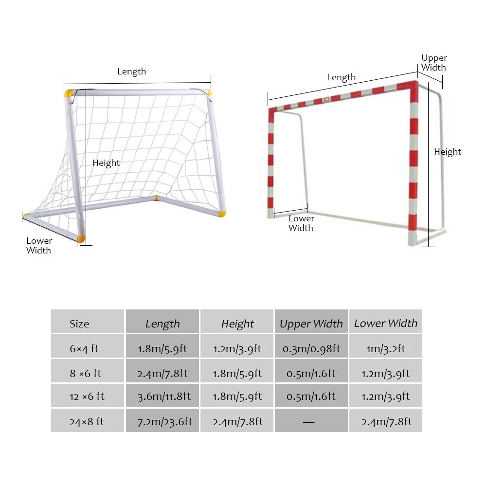 ASixx Full Size 12x6FT Soccer Goal Net - Durable & Foldable Replacement Football Net for Training, Matches & Sports - Perfect for Backyard, School & Club Soccer Practice