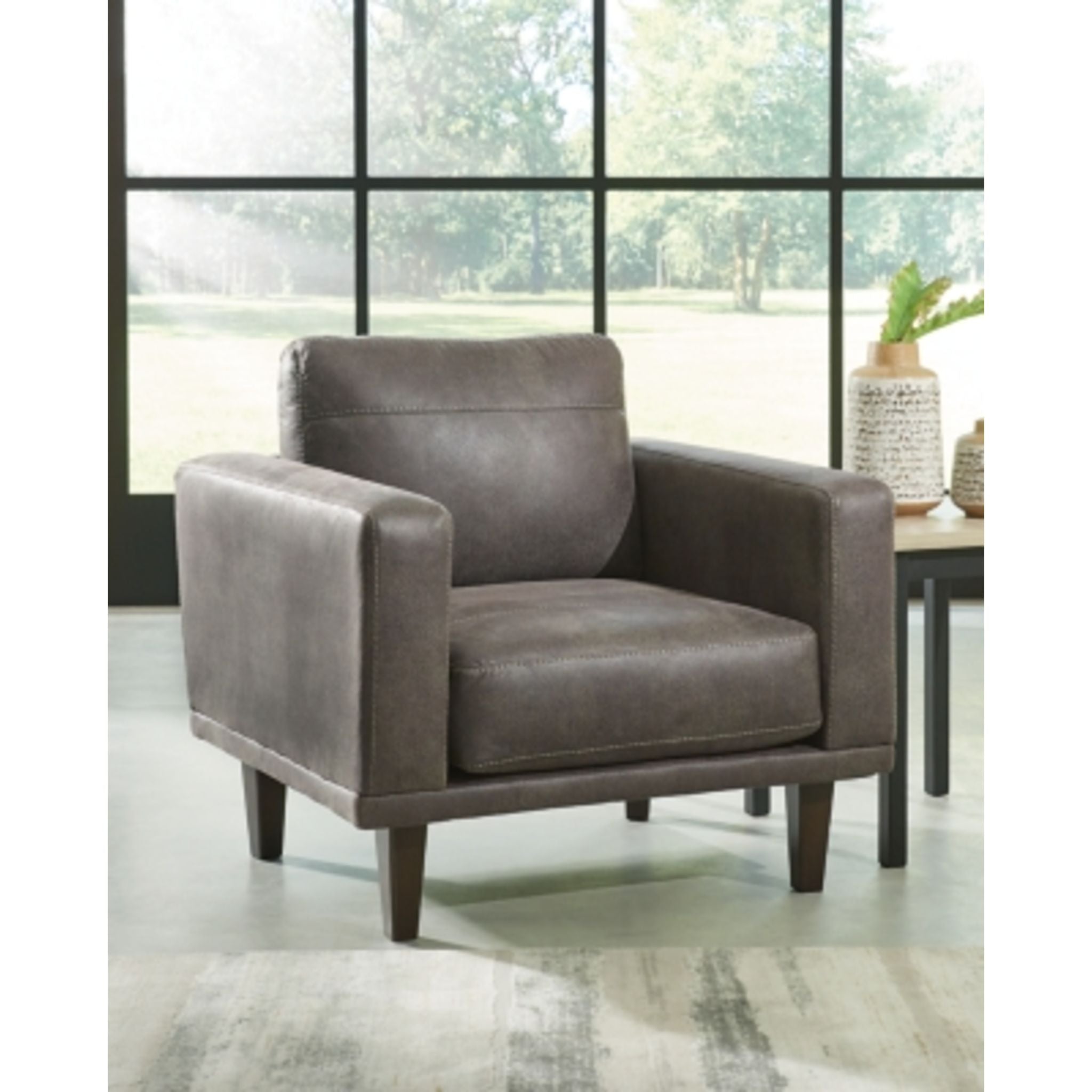 Arroyo Chair in Smoke Gray - Modern Accent Chair for Living Room, Bedroom, or Office - Perfect for Relaxing, Reading, and Home Decor