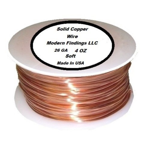 26 Ga 4 Oz 360 Feet Soft Solid Copper Wire on Spool - Ideal for Jewelry Making, Crafting, and Electrical Projects