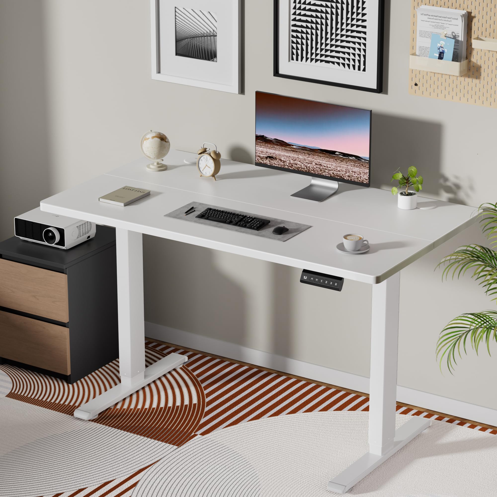 Dual Motor Electric Standing Desk Frame - Height Adjustable Table Base for 90