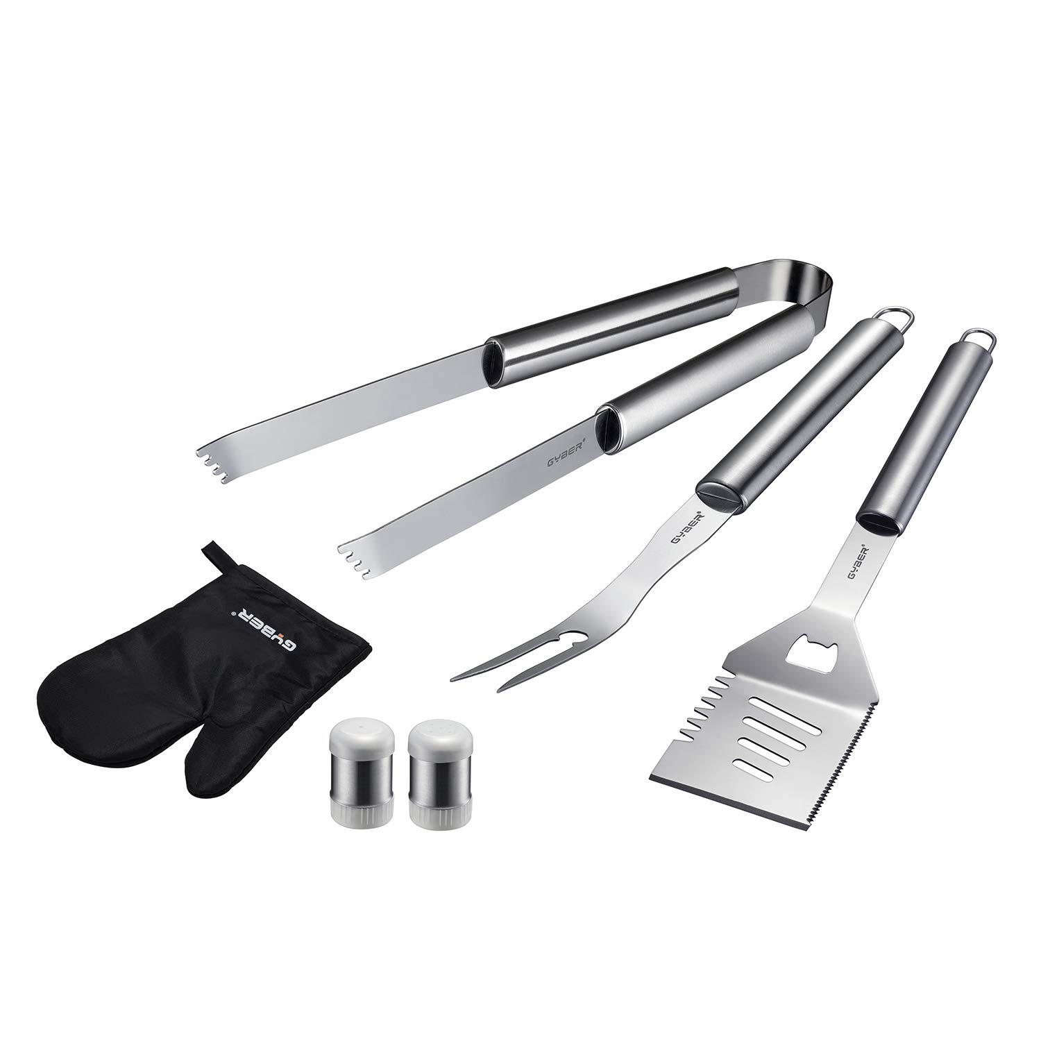 White Elephant Gifts - Funny & Unique Present Ideas | Cyber BBQ Tool Set - 5-Piece Stainless Steel Grilling Accessories | Perfect for Secret Santa, Office Parties & Backyard Barbecues