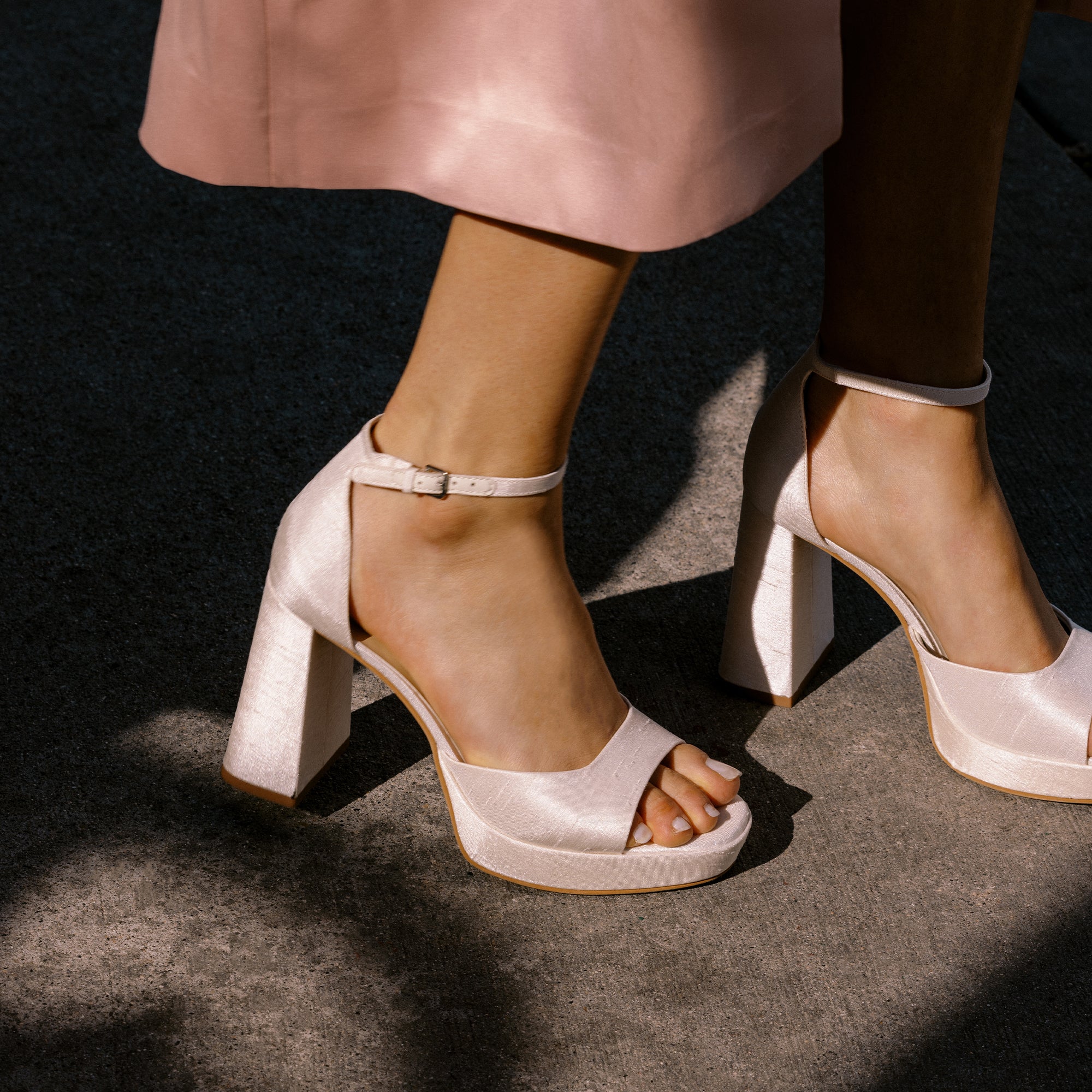 PANDRO Women's White Satin High Heels - Elegant Pointed Toe Pumps for Weddings, Parties & Special Occasions