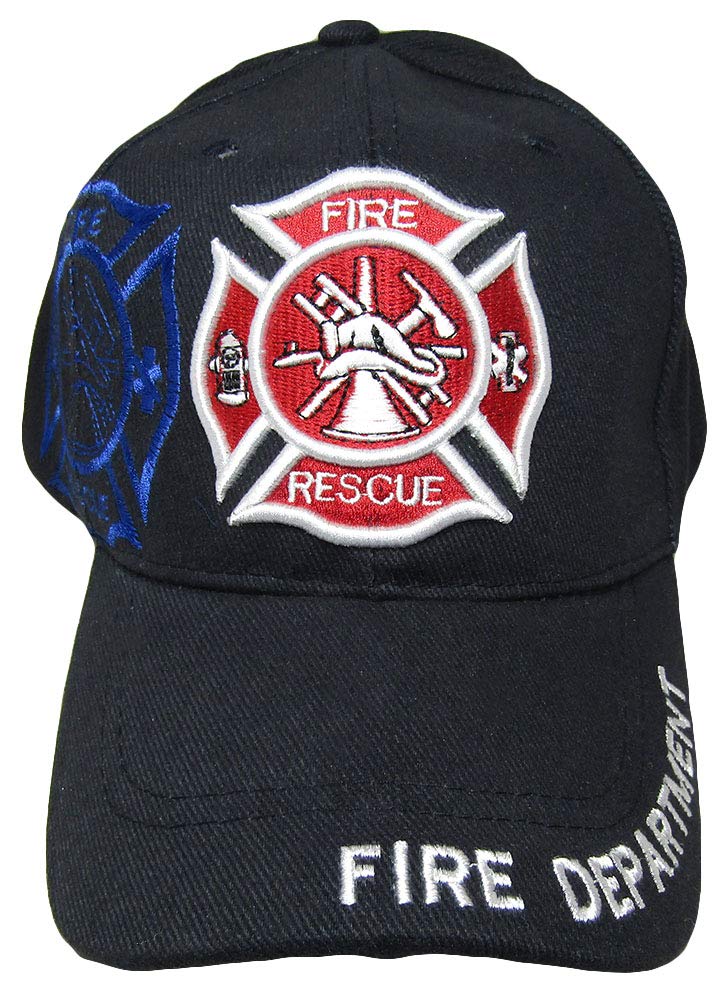 Firefighter Embroidered Cap - Royal Blue & Black Emblem Hat for Fire Department & Rescue Teams | Perfect for First Responders, EMS, and Firefighter Appreciation Gifts