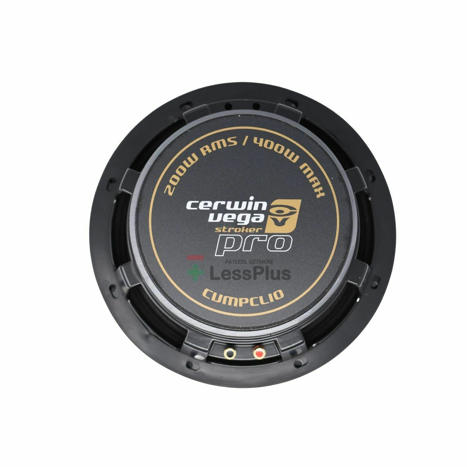 Cerwin Vega CVMPCL10 10-Inch 500W Full-Range Midrange Gold Speakers - Stroker Pro Series for Car Audio, Home Theater & Live Performances