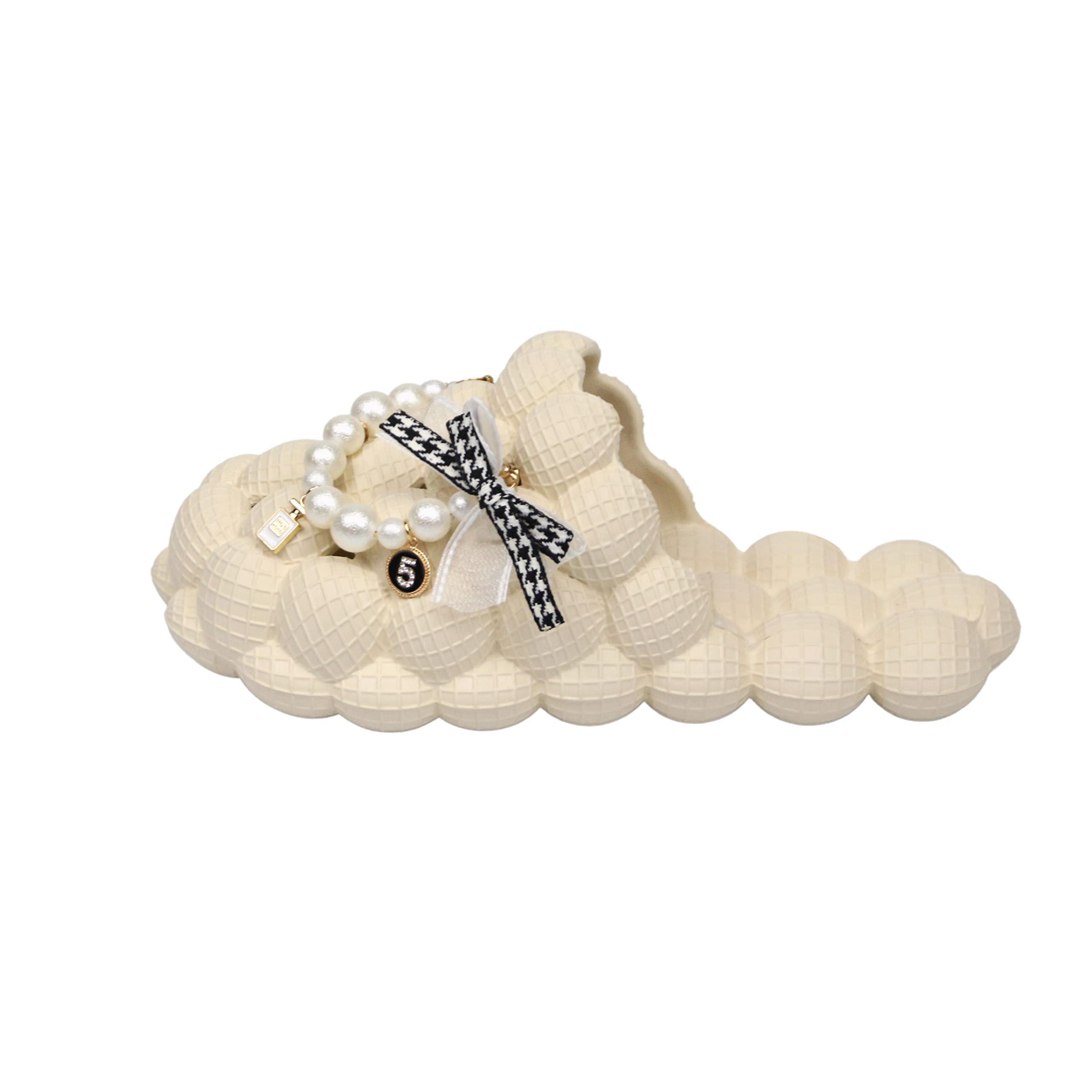 LEPHYON Bubble Slides with Charms - Massage Spa Slippers for Women & Kids - Soft EVA Anti-Slip Unisex Sandals - Perfect for Pool, Beach, Golf & Home Relaxation
