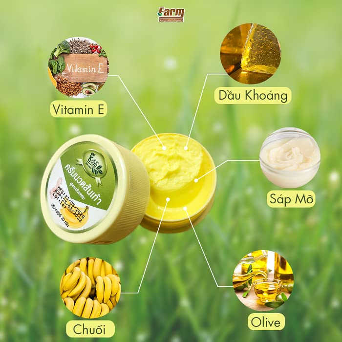 Banana Formula Foot Crack Cream for Dry Cracked Heels - 30g Moisturizing Massage Cream for Smooth Soft Feet - Natural Foot Spa Treatment with Relaxing Scent - Perfect for Pedicures & At-Home Foot Care
