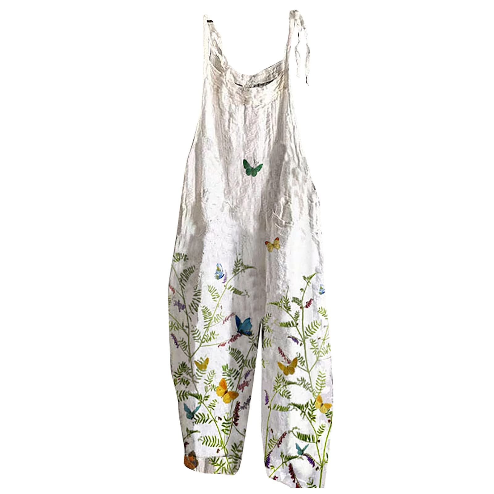 Women's Soft High Waist Plaid Overalls with Pockets - Straight Leg Work & Lounge Jumpsuit - Regular Fit Plus Size Summer Overalls for Casual Wear, Gardening & Outdoor Activities