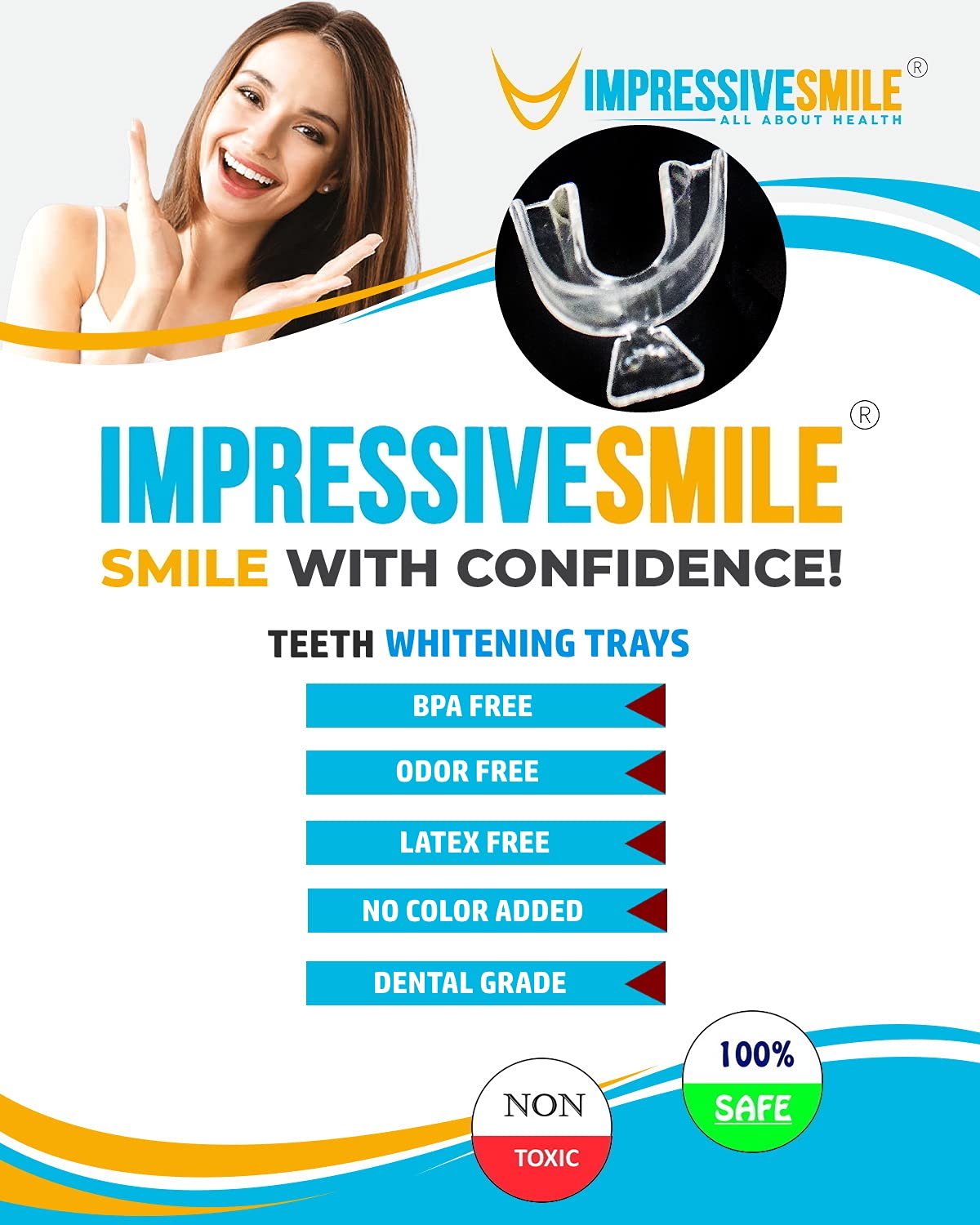 10-Pack Thermo-Molding Boil & Bite Teeth Whitening Trays - Custom Dental Mouth Guards for Teeth Whitening & Protection - Perfect for At-Home Whitening, Sensitive Teeth & Nighttime Teeth Grinding (Impressive Smile Brand)