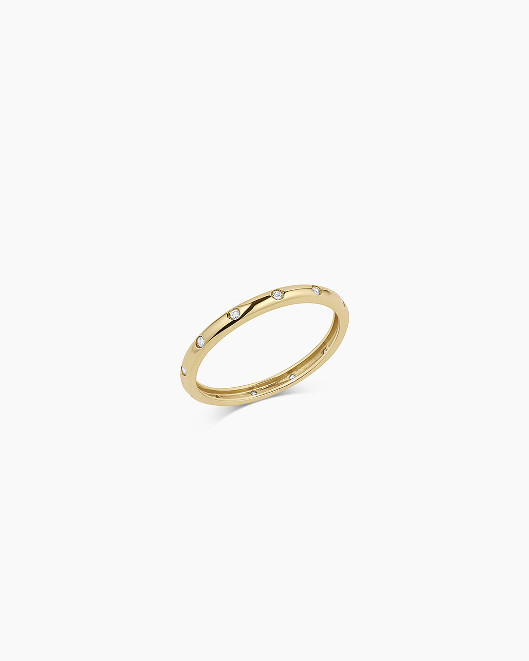 Diamond Lou Helium Ring for Women - Elegant 14K Gold Plated Cubic Zirconia Wedding Band - Perfect for Engagement, Anniversary & Special Occasions